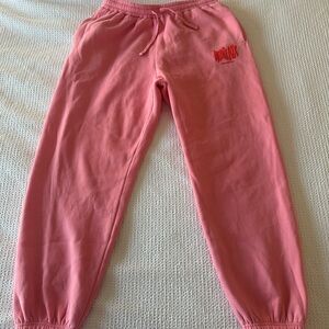 White fox Pink Sweatpants